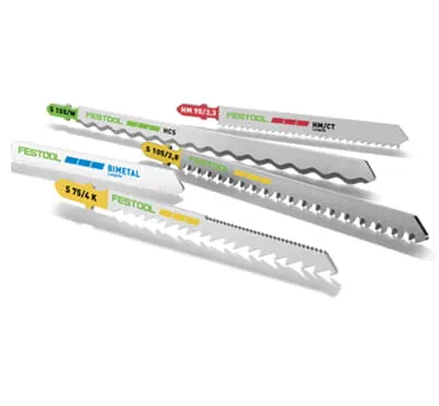 Aplicação das lâminas de serra tico-tico da Festool