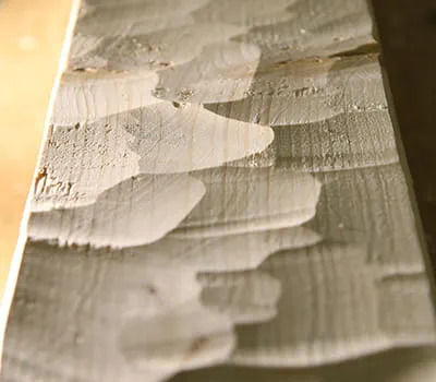 Plaina: Efeito de aplainamento manual