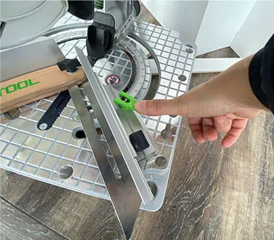 Serras Ajustar o ângulo com a suta