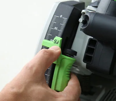 serra: Marcador da profundidade de corte