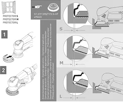 lixadora Fixação do Protector