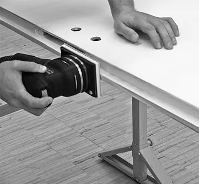 Lixadora Área do rebaixo das portas