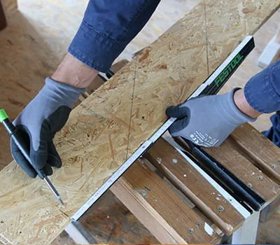 Anotar medida restante no molde.