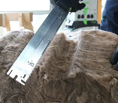 Material isolante recortado