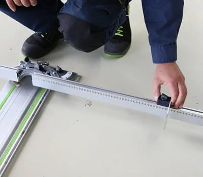 Ajustar largura no batente angular