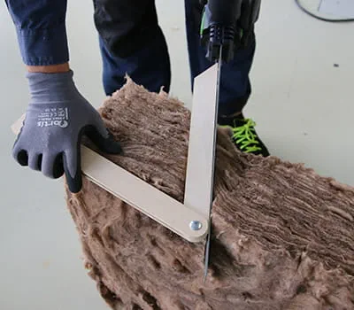 Posicionar para o corte oblíquo