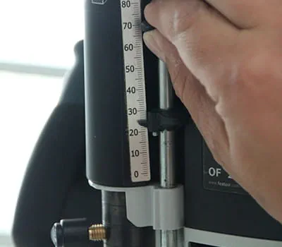 Serra circular ajustar profundidade de fresagem