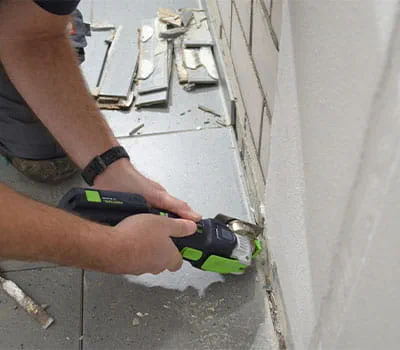 Serras Remover argamassa para juntas dos bordos com a OSC 18