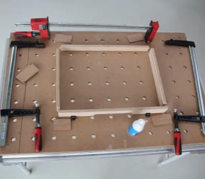 Colar as peças da gaveta